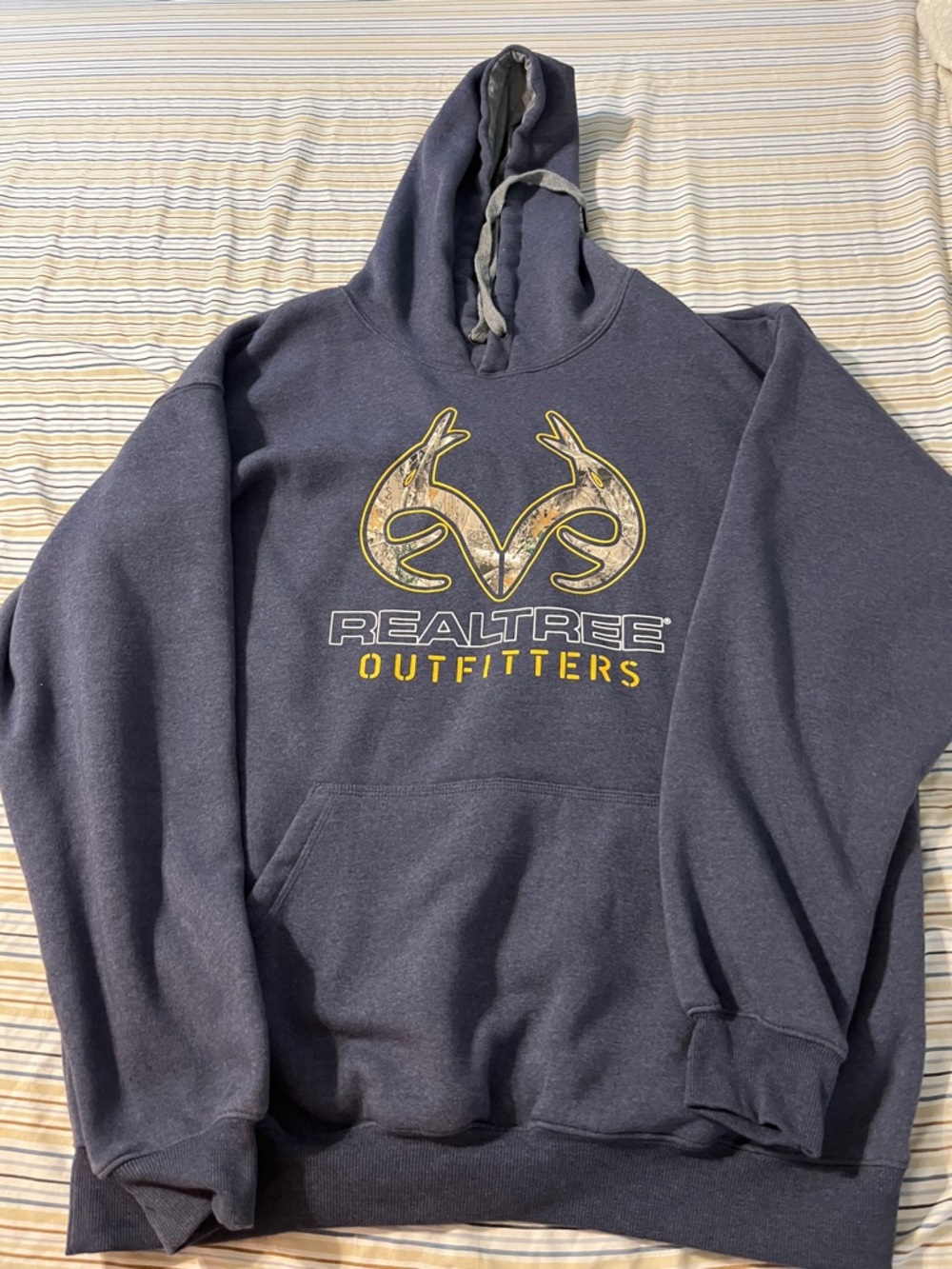 Realtree Navy Hoodie with White Logo